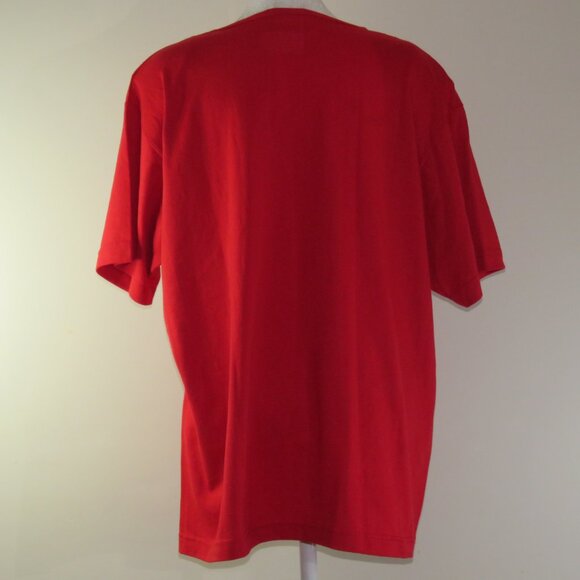 Huntington Ridge Red with Gold Nautical Theme Short Sleeve Blouse Size M (C1130) - Picture 5 of 7
